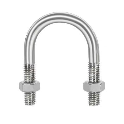 中锦科技 不锈钢U形螺丝U型卡管夹固定管卡 M8*33mm 套