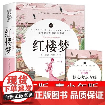 红楼梦原著正版 青少年版 高中版名著导读无障碍阅读版 白话文完整版学生版 高中生无删减版120回完整版 曹雪芹原版未删减