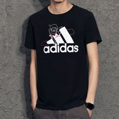 阿迪达斯短袖男装2021夏季新款运动服半袖休闲上衣纯棉短袖GV2911