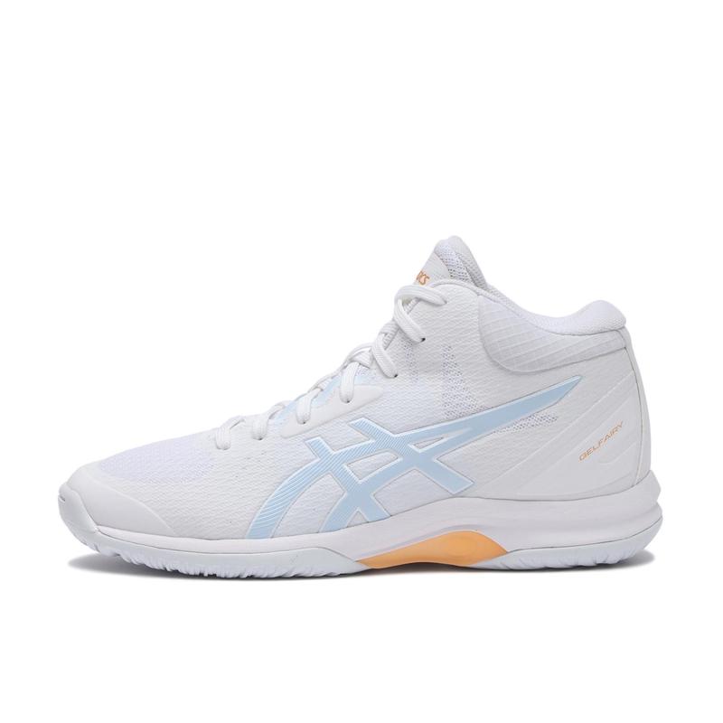 ASICS/亚瑟士女跑步鞋缓震支撑轻便透气白色蓝条纹