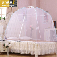 1.5m床家用1.8m米1.2米床家用方形正方形蒙古包蚊帐150x200安装 三维工匠