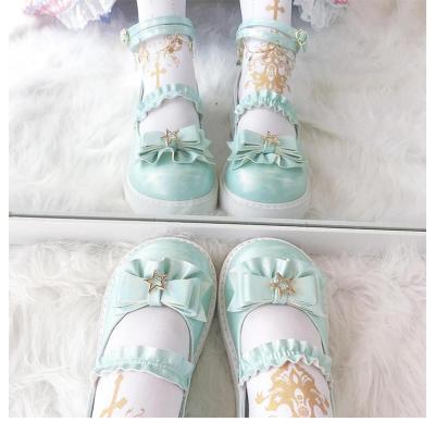 Ideamini原创踏星-lolita厚底可爱软妹洛丽塔圆头浅口低跟少女鞋休闲鞋