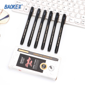 宝克(BAOKE)BK1250/BK1260/A12 针管笔 适用于绘图/漫画制作/财务书写 黑色 12支/盒 1盒