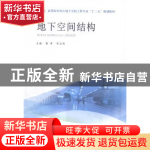 正版 地下空间结构 曹净,宋志刚 主编 水利水电出版社 97875170