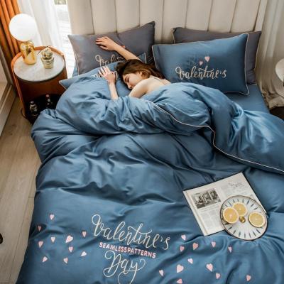 美帮汇全棉60支长绒棉四件套欧式全棉床单被套床笠三件套床上用品