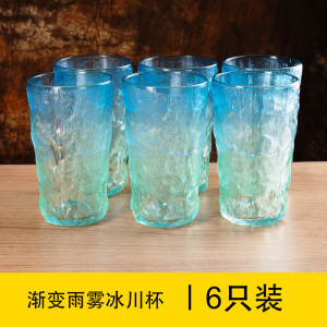 [补贴10%]冰川纹玻璃杯家用杯子水杯女isn风咖啡杯啤酒杯高温大容量耐热