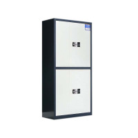 鑫升顺保密柜财务档案柜文件柜办公室资料储物柜保险柜电子密码国保锁通双节灰框白门-国保密码锁