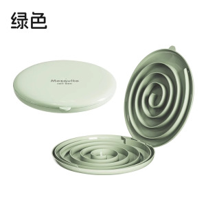蚊香盘托分离器家用檀香蚊香盒不锈钢带盖接灰盘支架防火熏香炉3759Z