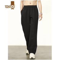 YANXU2023春季新款韩系纯色简约休闲裤男透气时尚百搭阔腿宽松直筒裤潮