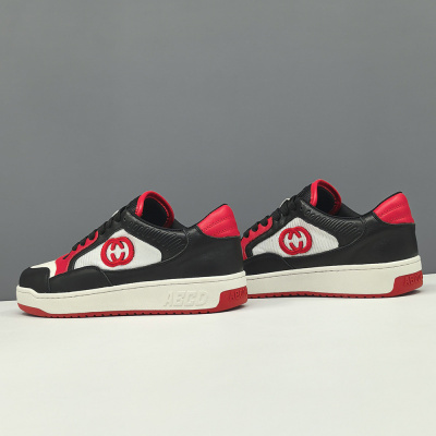 男生头层牛皮白色板鞋男款潮鞋真皮欧洲站韩版男士拼色运动休闲鞋