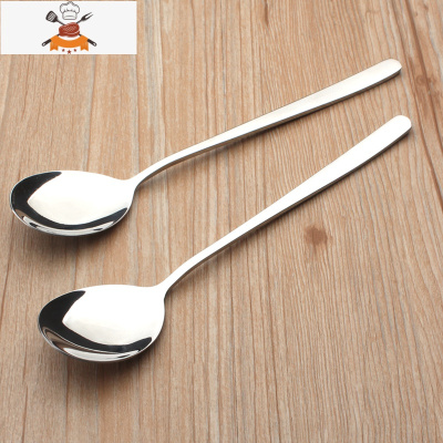 304不锈钢牛排刀叉勺加厚创意可爱西餐刀叉套装甜品刀叉勺 敬平 2支304不锈钢韩式勺