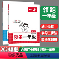 2本[语文+数学]❤️幼小衔接 一升二 [正版]2024暑假预备一年级语文数学全国通用幼小衔接幼升小同步训练幼儿园升小学