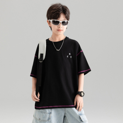 男童夏装短袖T恤夏季2026新款儿童好看上衣中大童凉感半袖炸街_818