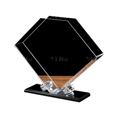 翌嘉YJ4123050 透明亚克力纸巾盒 黑色方底加大款