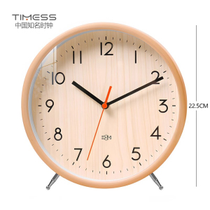 TIMESS实木钟表客厅座钟创意台式现代简约2024新款摆钟摆放式台钟