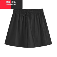 YIBUSHENG2024新款慵懒随意遛弯松紧抽绳高腰多色短裤季宽松百搭休闲裤女