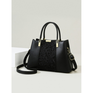 新款女包大容量手提托特包中年大气妈妈包复古国风刺绣单肩斜挎包