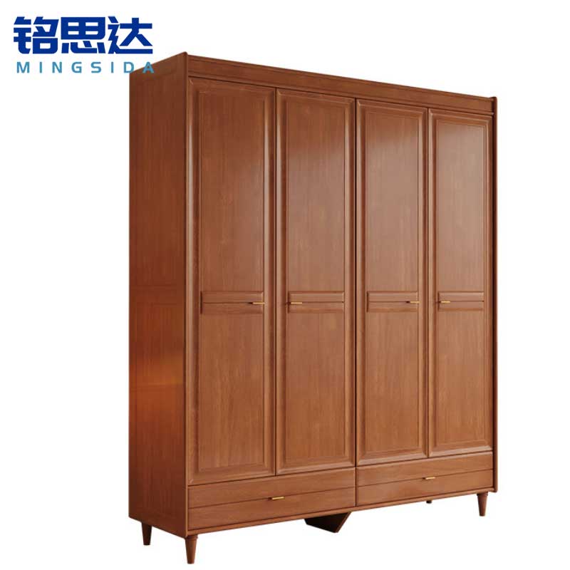 铭思达实木衣柜四门159*61*210cm台