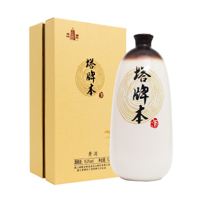 塔牌绍兴黄酒本酒15度1L礼盒装半干型手工酿造黄酒