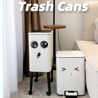 GAOK家用不锈钢垃圾桶客厅厨房轻奢卧室商用办公室脚踏式带盖