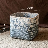 家柏饰(CORATED)洋葱盆景大型仿真植物绿植仿真树装饰摆件陈列布景道具 夜幕黑竹筐小(全部适用)