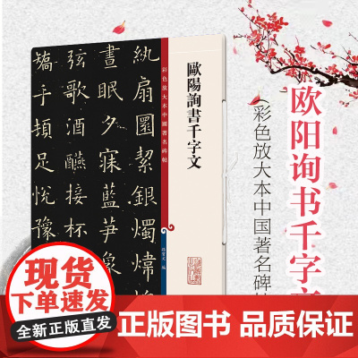 欧阳询书千字文 彩色放大本中国碑帖 繁体旁注 孙宝文 欧体行书毛笔字帖书法成人学生临摹帖古帖拓本书籍