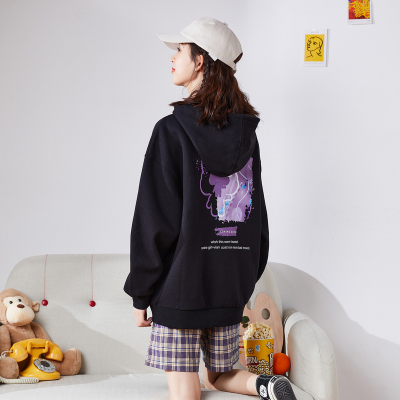 [1折价49.9元,叠加优惠券]唐狮春秋季新款连帽卫衣女士春秋韩版宽松上衣休闲百搭in