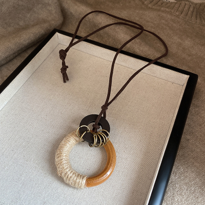 新中式国风编织长款毛衣链女波西米亚民族风高级感项链复古配饰送女朋友老婆情人节七夕生日礼物