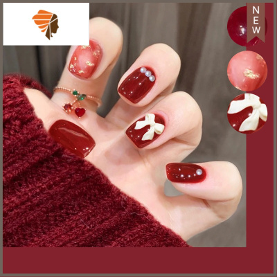 新娘红色指甲贴片成品排行榜