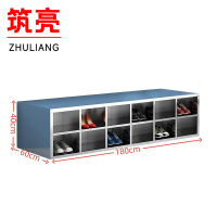 筑亮 不锈钢鞋柜 双面24格双层 个