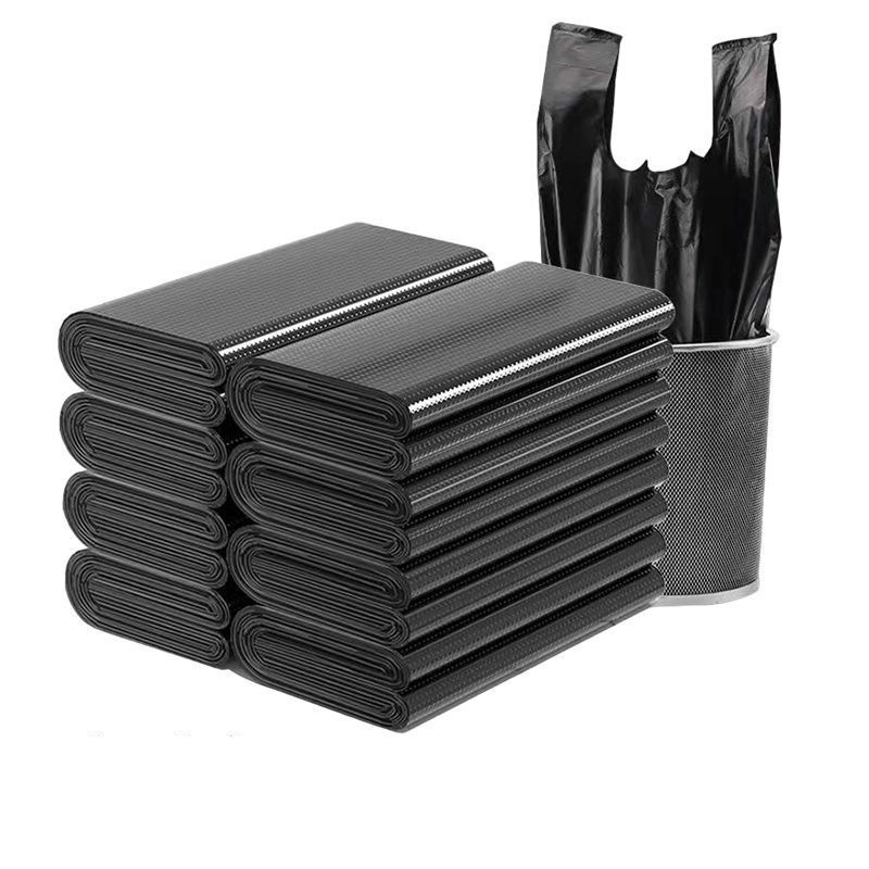 瑞晋鸢 手提式背心黑色垃圾袋