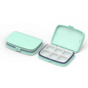 家柏饰(CORATED)随身小药盒便携一周旅行药品大容量分装盒迷你防潮小号收纳盒