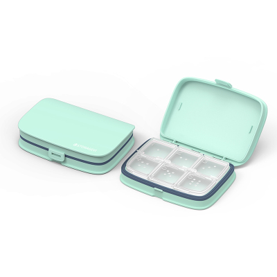 家柏饰(CORATED)随身小药盒便携一周旅行药品大容量分装盒迷你防潮小号收纳盒