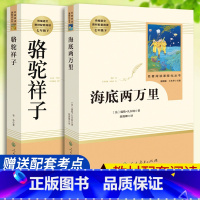 骆驼祥子+海底两万里[人教版-赠考点手册] [正版]骆驼祥子海底两万里人民教育出版社原著老舍凡尔纳初中生课外阅读书籍七年