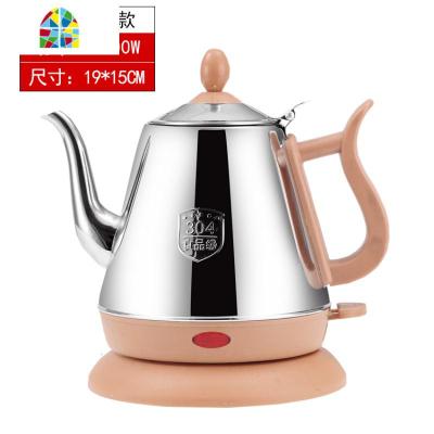 烧水壶小长嘴电热水壶随手泡不锈钢电茶壶家用热水壶自动断电宾馆 FENGHOU 卡其色(店长推荐)1.0L顶配304连盖