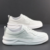 真皮小白鞋男头层牛皮防滑耐磨平底休闲鞋子简约百搭板鞋透气防臭