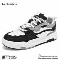 La Chessiers小白鞋2025新款春秋季透气百搭韩版潮流休闲运动鞋子男平底学生低帮港风板鞋