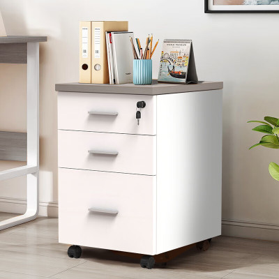 苏宁 质凡 活动柜办公柜桌下柜资料柜三抽灰白色/ZF-HDG016/400*400*620mm