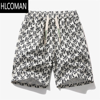 HLCOMAN夏季短裤男欧货潮牌2025新款冰丝运动五分裤子宽松休闲青少年中裤