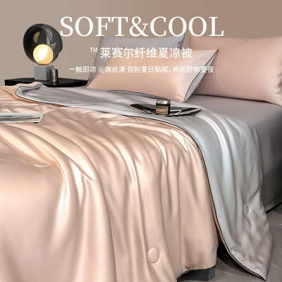莱赛尔天丝夏被夏凉被夏季凉感冰丝空调被四件套单人薄被子可机洗_861