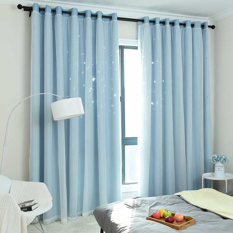 美帮汇镂空窗帘公主风落地窗卧室飘窗韩式蕾丝粉色成品简约现代遮光