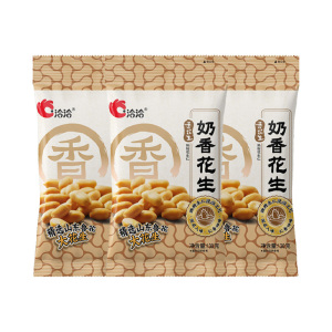 洽洽香花生入滋入味满口香脆小吃炒货休闲零食包奶香味130g*3袋