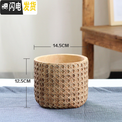 三维工匠欧式复古水泥花盆创意个性室内绿植盆栽北欧简约装饰盆器ins大号 中号花盆需要打孔请备注 底部无孔花盆容器