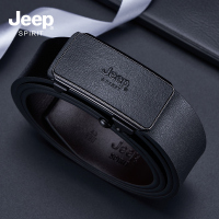 JEEP SPIRIT吉普新款内穿皮带无牙无孔自动扣男士休闲裤带男腰带