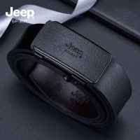 JEEP SPIRIT吉普新款内穿皮带无牙无孔自动扣男士休闲裤带男腰带