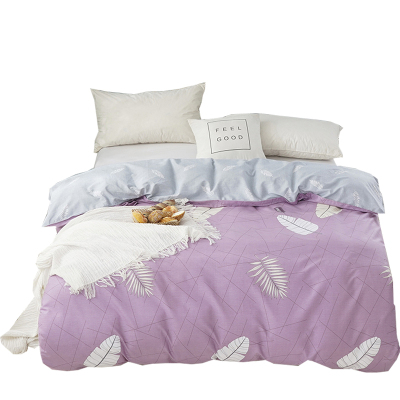 美帮汇穿上用品三件套全棉床单四件套 大学生宿舍单人被单 全棉加大被套