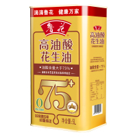 鲁花 食用油 高油酸花生油5L 铁罐装 5S物理压榨