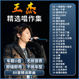 [补贴10%]王杰专辑车载随身碟不浪漫罪名经典国粤语老歌曲无失真高音质音乐USB随身碟 热卖款