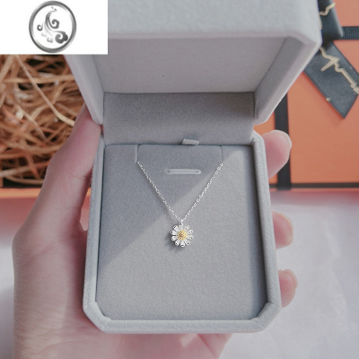 JiMi雏菊项链轻奢小众设计2023年新款银银锁骨链高级感送女友生日礼物