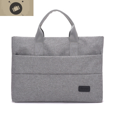 简约商务手提包女公文包13.3寸14寸15.6寸笔记本电脑包男ol文件袋艾狄伊娃手提包